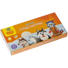 Пластилин 6 цветов "Мульти-пульти", "Енот на Аляске", стек, картонная упаковка, 90 г