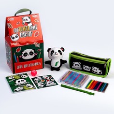 Milo toys Подарочный набор школьника с мягкой игрушкой «Панда», 8 предметов Milotoys
