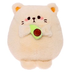Мягкая игрушка "Котик с авокадо", цвет бежевый, 25 см 22528/25-Беж Maxitoys
