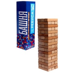 МЕГА ТОЙС Настольная игра дженга «Башня с ребусами» из 54 элементов Mega Toys