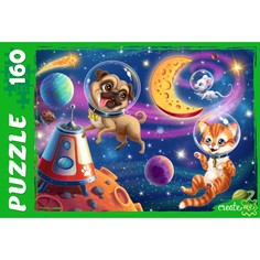 Пазл «Животные в космосе», 160 элементов Рыжий кот