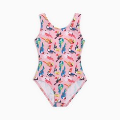 Купальник слитный для девочки, цвет розовый, рост 98-104 см КОТМАРКОТ