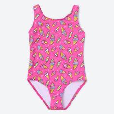 Купальник слитный, цвет розовый/мороженое, рост 134 см КОТМАРКОТ