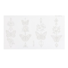 Татуировка на тело чёрная водостойкая Подвески с бабочками 10,5х6 см 9323601 No Brand