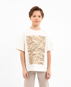 Футболка детская Gulliver 12311BJC1219 белый, 146