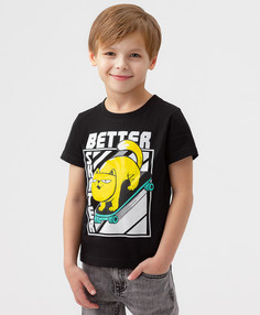 Футболка детская Button Blue 123BBBMC12140800 черный, 104