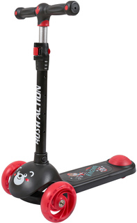 Самокат 3-х колёсный до 50 кг Racer светящиеся колеса RUSH ACTION