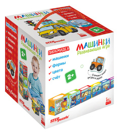 Развивающая игра Step Puzzle "Машинки. Пирамидка. 10 кубиков" (IQ step)