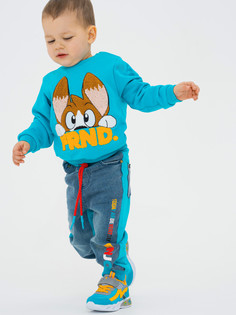 Брюки детские PlayToday Baby 12313006, голубой, синий, 80