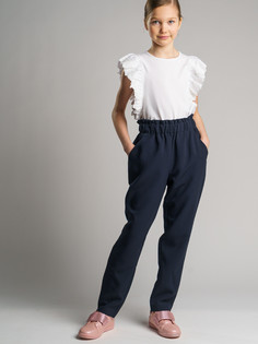 Брюки детские School by PlayToday 22021045, темно-синий, 170