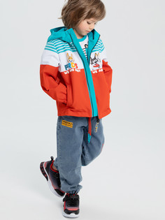 Ветровка детская PlayToday Kids 12312055, голубой, красный, белый, 104