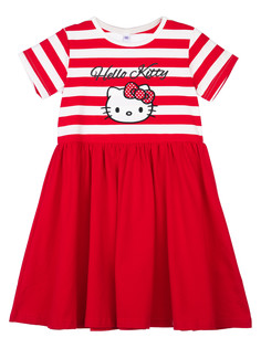 Платье детское PlayToday Kids 12342088, красный, белый, 116