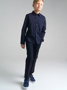 Рубашка детская School by PlayToday 22117223, темно-синий, 164