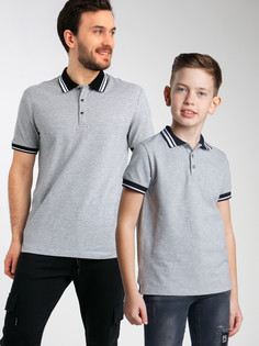 Поло детское School by PlayToday 22011063, серый, 176