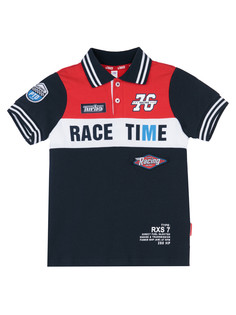 Поло детское PlayToday Kids 12312028, темно-синий, белый, красный, 104