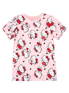 Футболка детская PlayToday Kids 12342087, светло-розовый, белый, красный, 110