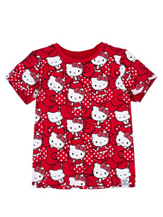Футболка детская PlayToday Kids 12342086, красный, белый, 104