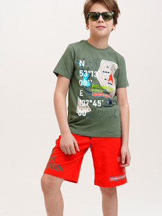 Футболка детская PlayToday Tween 12311262, хаки, 134