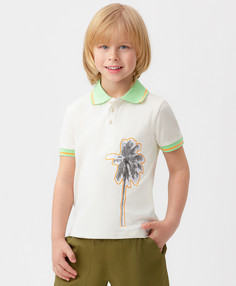 Поло детское Button Blue 123BBBMC14020200, белый, 98