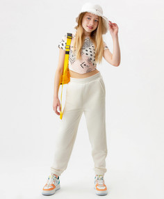 Джоггеры детские Button Blue 123BBGJC56070200, белый, 140