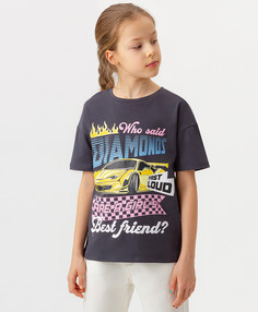 Футболка детская Button Blue 123BBGJC12170100, черный, 140