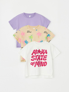 Футболка детская 3 шт Sela 3805040204 белый, 110