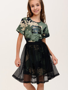 Платье детское PlayToday Tween 12321417, разноцветный, черный, 170