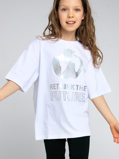 Футболка детская PlayToday Tween 12221136, белый, разноцветный, 146