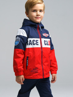 Ветровка детская PlayToday Kids 12312005, тёмно-синий, красный, белый, 98