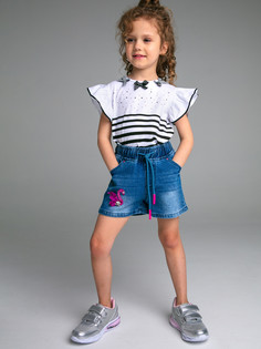 Шорты детские PlayToday Kids 12322137, синий, разноцветный, 104