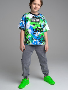 Джинсы детские PlayToday Tween 12311295, серый, 134