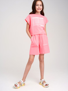 Костюм повседневный PlayToday Tween 12321038, коралловый, белый, 128