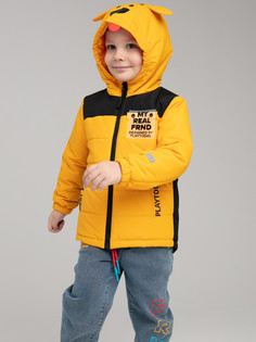 Куртка детская PlayToday Kids 12312051, жёлтый, черный, 104