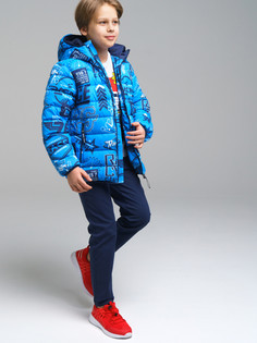 Куртка детская PlayToday Tween 12311003, синий, черный, 158