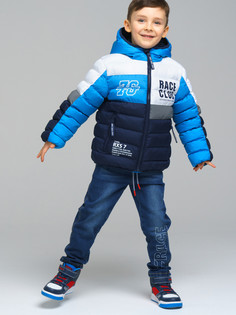 Куртка детская PlayToday Kids 12312001, синий, тёмно-синий, белый, серебристый, 104