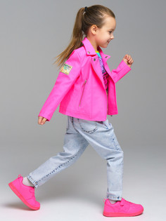 Куртка кожаная детская PlayToday Kids 12322009, фуксия, 98