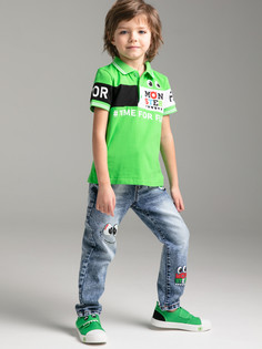 Поло детское PlayToday Kids 12312160, зеленый, разноцветный, 98