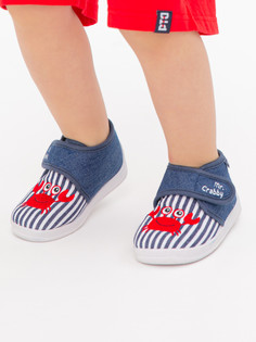 Тапочки PlayToday Newborn-Baby 12319021, тёмно-синий, белый, 25