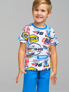 Футболка детская PlayToday Kids 12312023, белый, разноцветный, 98