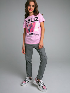 Футболка детская PlayToday трикотажная, розовый размер 146