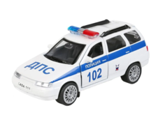 Машина металл LADA 111 полиция, 12 см, двери, багажник, инерц., Технопарк