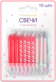 Свечи для торта Happy Birthday 6,5 см 10 шт No Brand