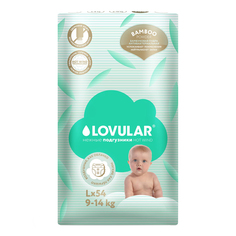 Подгузники Lovular Hot Wind Bamboo Powder детские L (9-14 кг) 54 шт