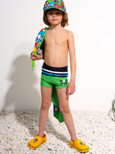 Плавки детские PlayToday Kids 12312213, черный, белый, зеленый, голубой, 104