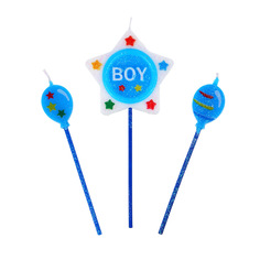 Свечи для торта Boys 6,5 см 10 шт No Brand