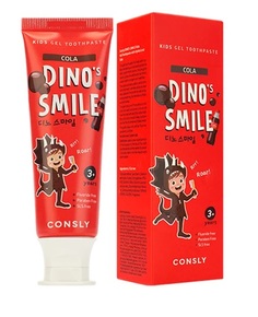 Зубная паста детская Consly Dinos Smile кола гелевая с 3 лет 60 г