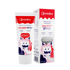 Паста зубная Nordics Natural Kids Toothpaste детская, strawberry splash, 50 мл