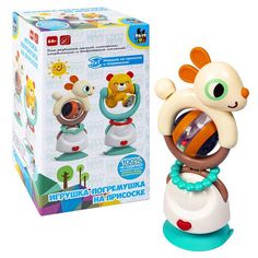 Игрушка-погремушка "ОЗОРНОЙ ЗАЙКА" BABY YOU BONDIBON, на присоске, пластм.,