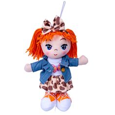 Мягкая кукла Oly, размер 26 см, РАС, Кира- оранжевые волосы Bondibon