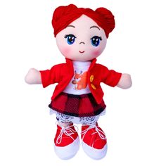 Мягкая кукла Oly, размер 26 см, РАС, Агата- красные волосы Bondibon